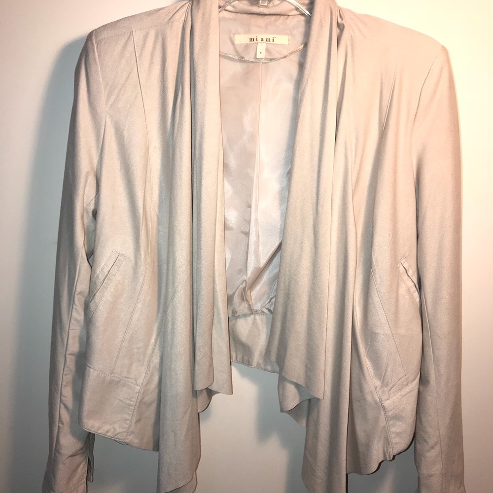 MIAMI FAUX SUEDE CARDIGAN/BLAZER